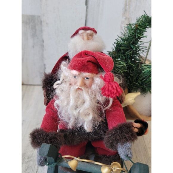 Santa Claus joyride sled bell gift AS IS figured decor home sledding - Picture 5 of 12
